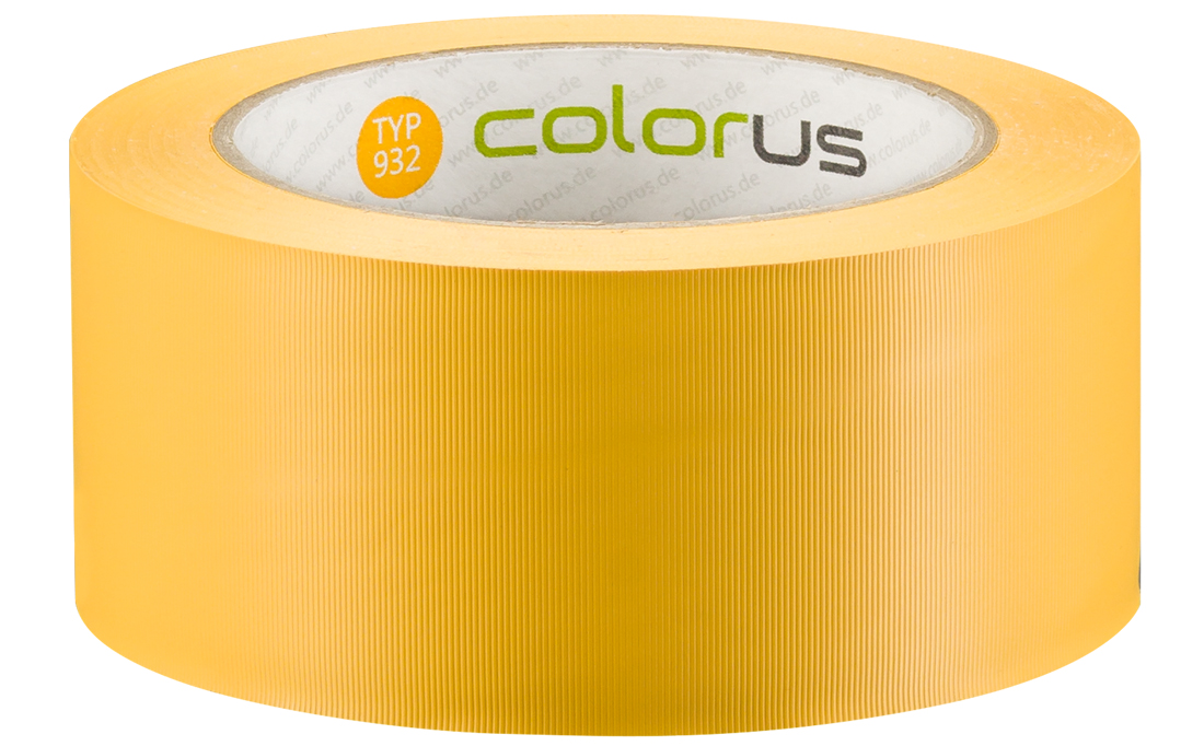 Colorus Premium Putzerband gelb quergerillt Schutzband 33m x 30mm